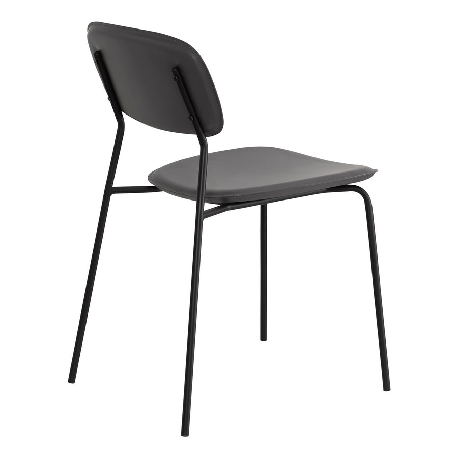 Set 4 Sedie 56,5x49x80,5 cm in PVC Hani Grigie