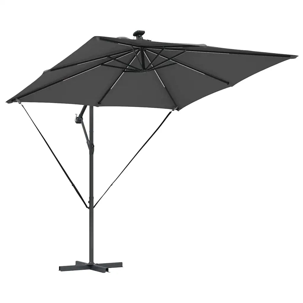 Ombrellone-Ombrello da giardino Antracite 249 x 249 x 250 cm Poliestere e Alluminio