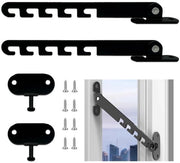 Set di chiusura finestra 2 pezzi - Chiusura finestra a scorrimento - Protezione guaina - Viti di blocco finestra - Acciaio inossidabile - Apertura regolabile - Blocco finestra 

Specifiche tecniche: 
2 pezzi 
Acciaio inossidabile 
Apertura regolabile