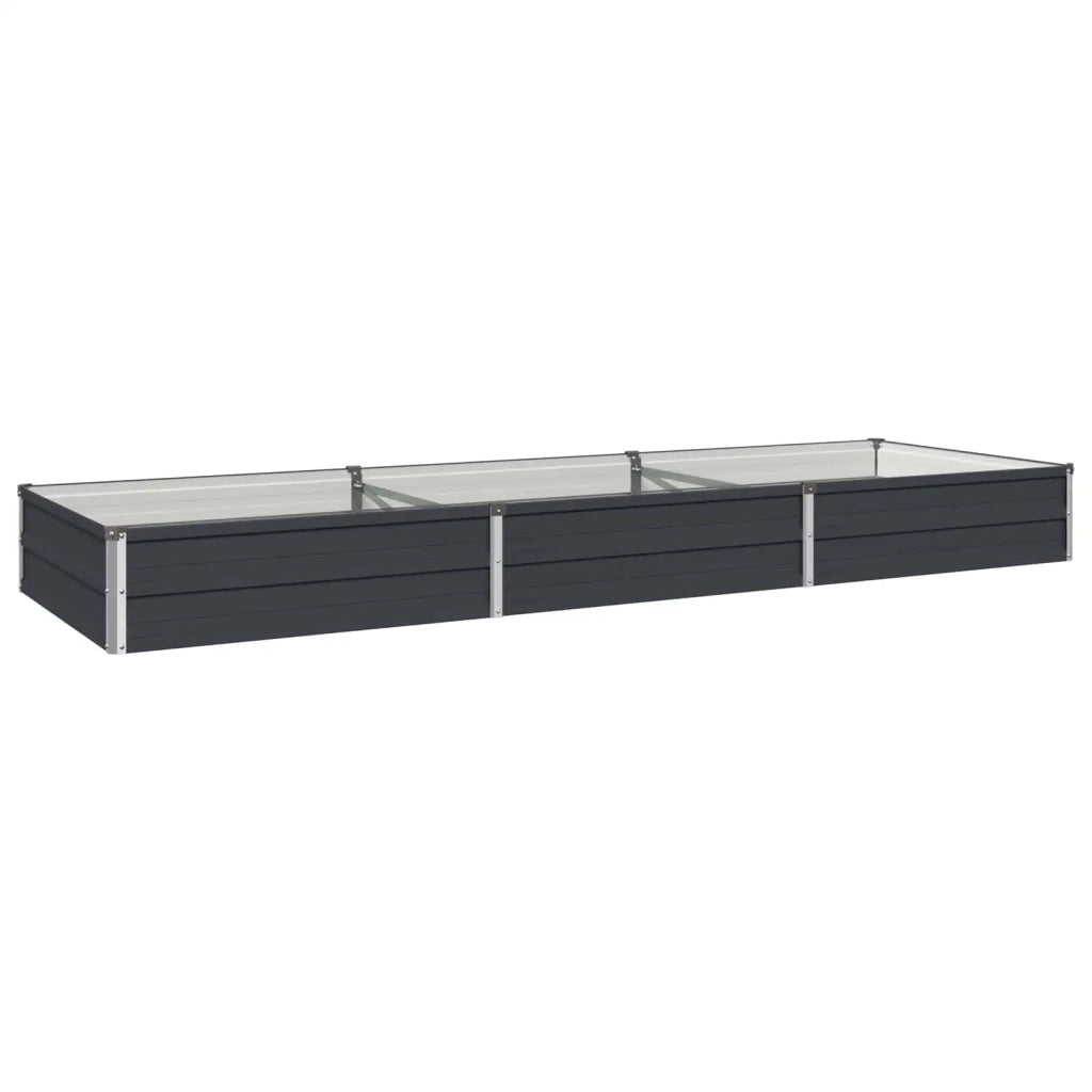 Letto rialzato da giardino Antracite 240 x 80 x 24 cm 8006488