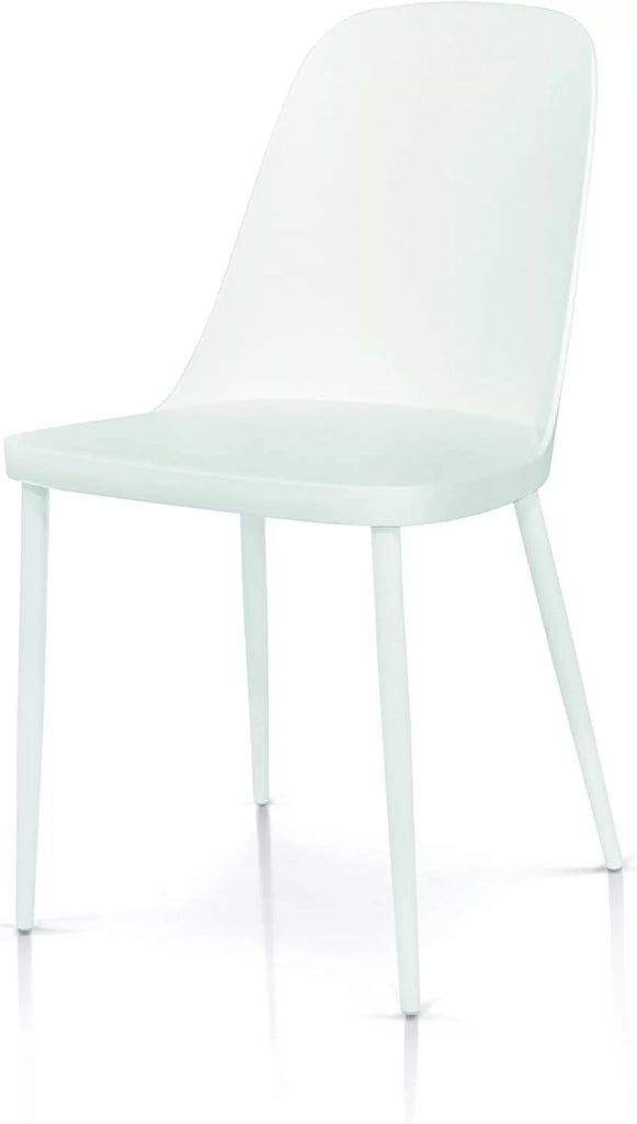 Set 4 sedie colore bianco in polipropilene 54x46 h.84 - Mobili 2G