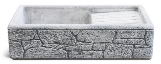 Lavello da Giardino Senza Rubinetto in Cemento Granulato di Marmo Favignana 80 Grigio