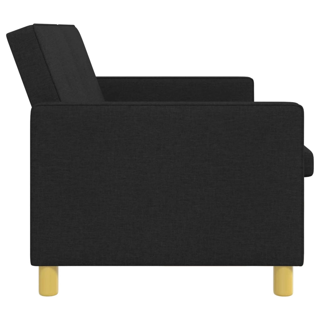 Divano Letto Estraibile Nero Tessuto 42033340