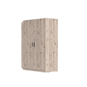 Armadio ad angolo 2 porte FLEX – Rovere wellington & grigio grafite