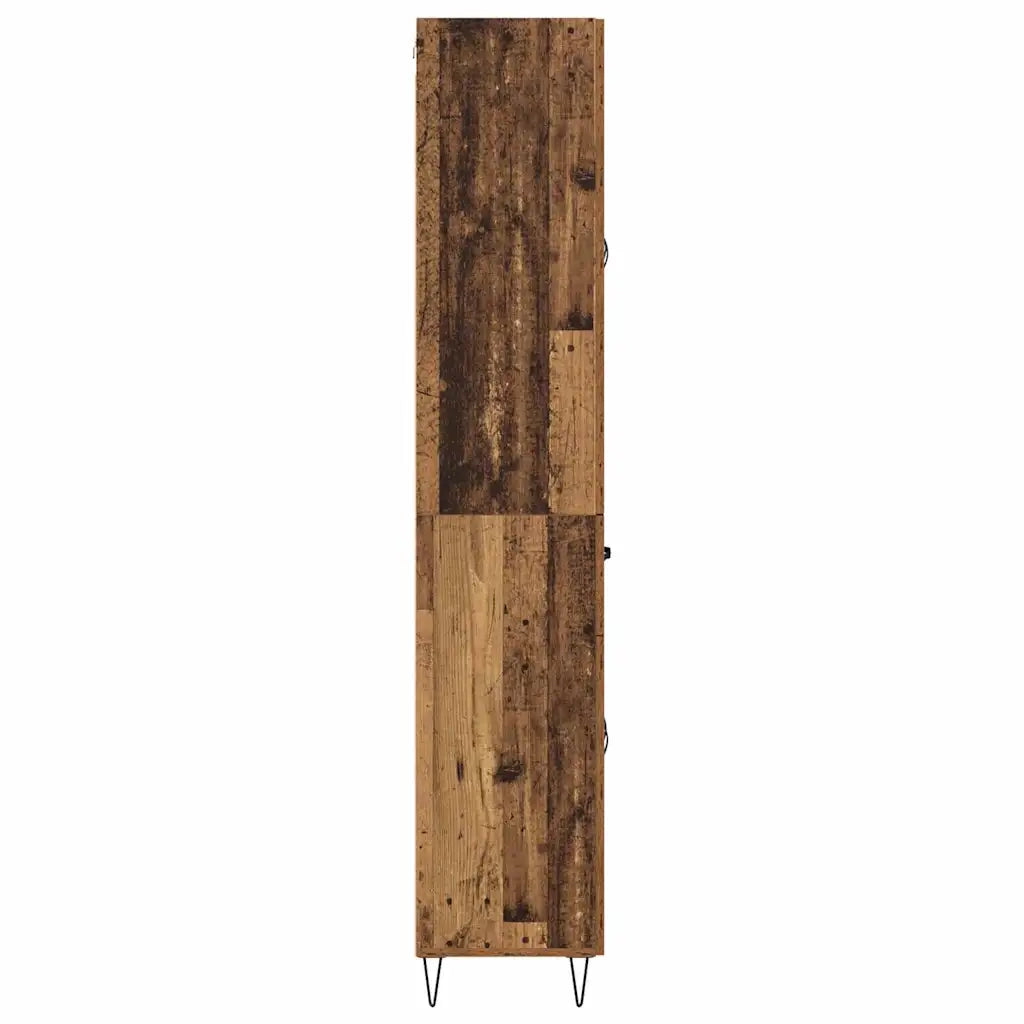 Credenza | Madia | Buffet da pranzo | Armadio da pranzo Legno vecchio 69,5 x 34 x 180 cm Legno multistrato