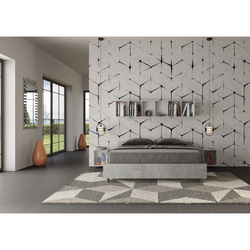 Letto Matrimoniale 160x190 cm Nuamo - Con rete,Grigio