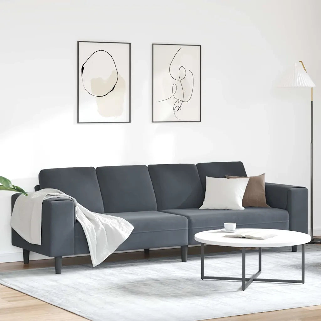 Set di divani Grigio scuro Velluto