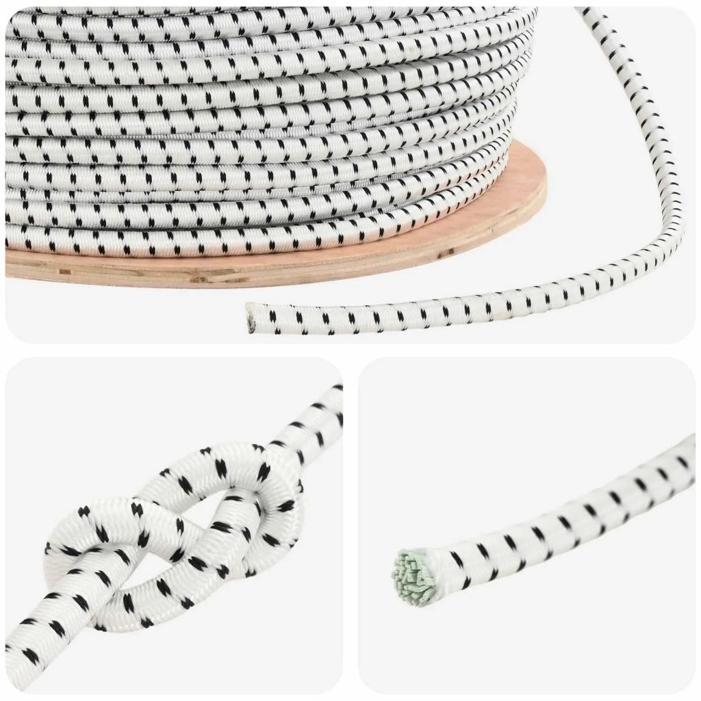 Corde Bungee 10 mm Nero e Bianco PP e gomma 42047653