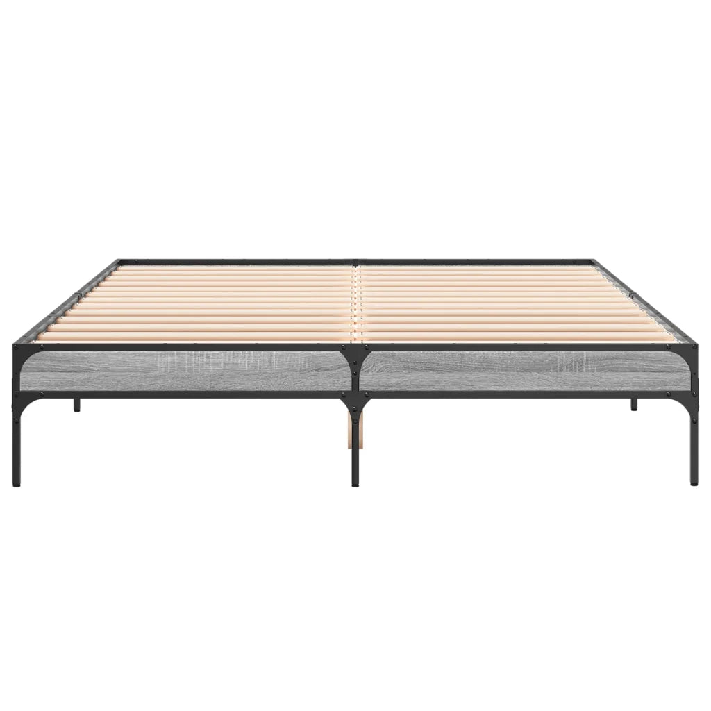 Giroletto Grigio Sonoma 140x200 cm in Legno Multistrato Metallo