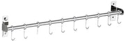 Haken per la cucina, attacco per la parete, senza perforazione, acciaio inossidabile, installazione a parete, mobile per la cucina, domestico, per la cucina (modello 8-haak) 50CM