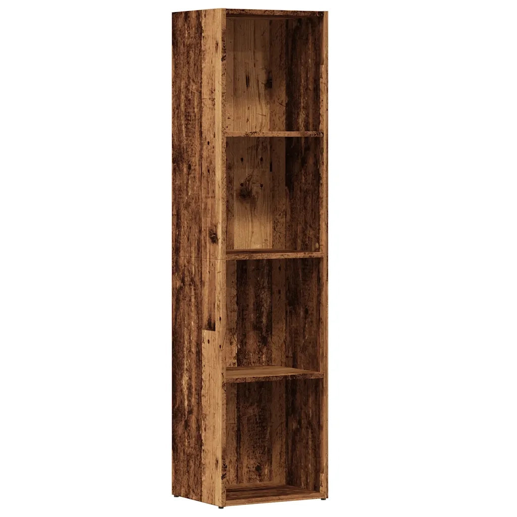 Libreria-Scaffale per Libri-Mobile di Stoccaggio Legno Antico 36x30x143 cm in Legno Multistrato