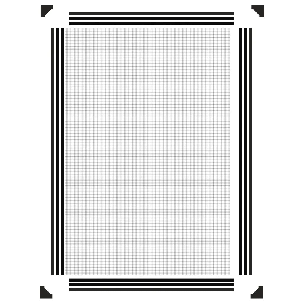 Zanzariera Magnetica per Finestre Antracite 80x120 cm