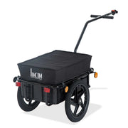 Rimorchio Carrello per Bicicletta Porta Oggetti in Acciaio 144x59x80 cm