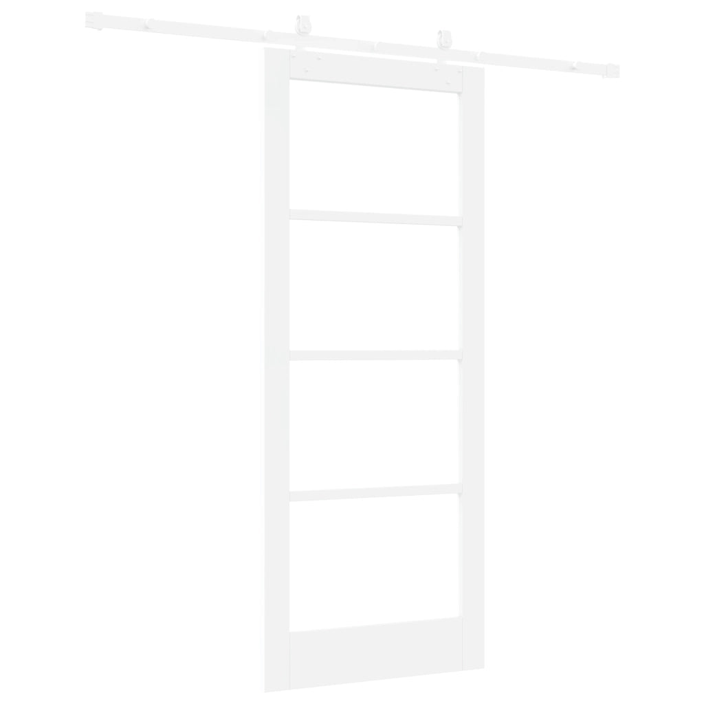 Set di porte scorrevoli  con hardware bianco 83x202 cm in legno massello di pino