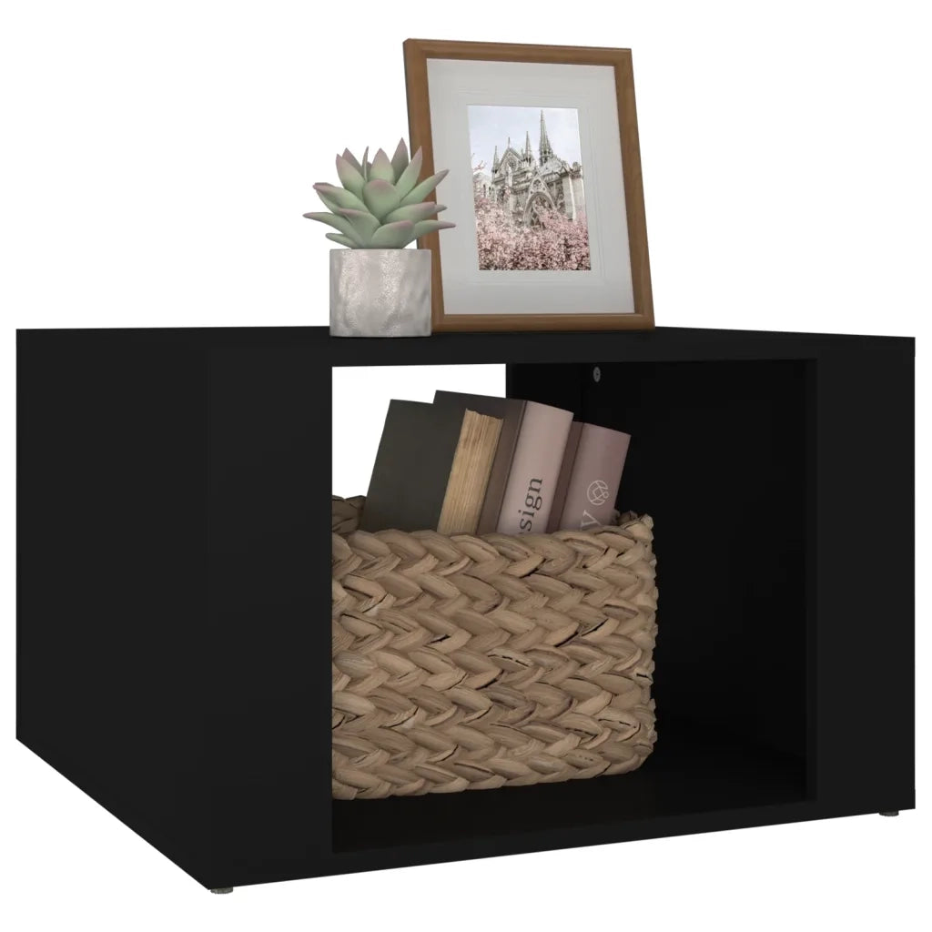 Comodino Nero 57x55x36 cm in Legno Multistrato cod mxl 30367