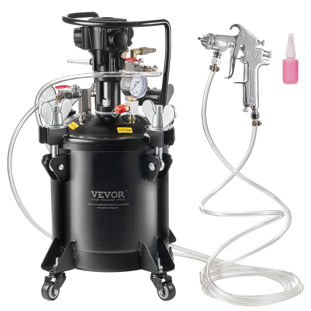 Serbatoio a Pressione per Verniciatura JY-ZDS10L 10L in Acciaio con Agitatore Pressione Regolabile 70PSI Robusto per Fai da Te