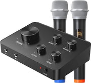 Microfono Karaoke Senza Fili - Sistema di Microfono UHF Bluetooth a Doppio Canale per Feste e Eventi