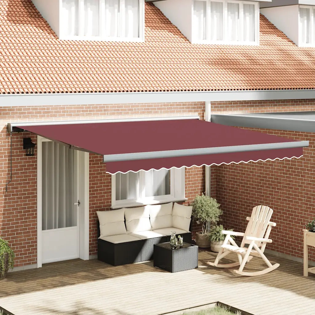 Tenda da Sole Retrattile Manuale Bordò 400x300 cm 3215320