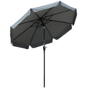 Ombrellone da giardino ¨C zephmum ¨C grigio alluminio ?266x250 cm