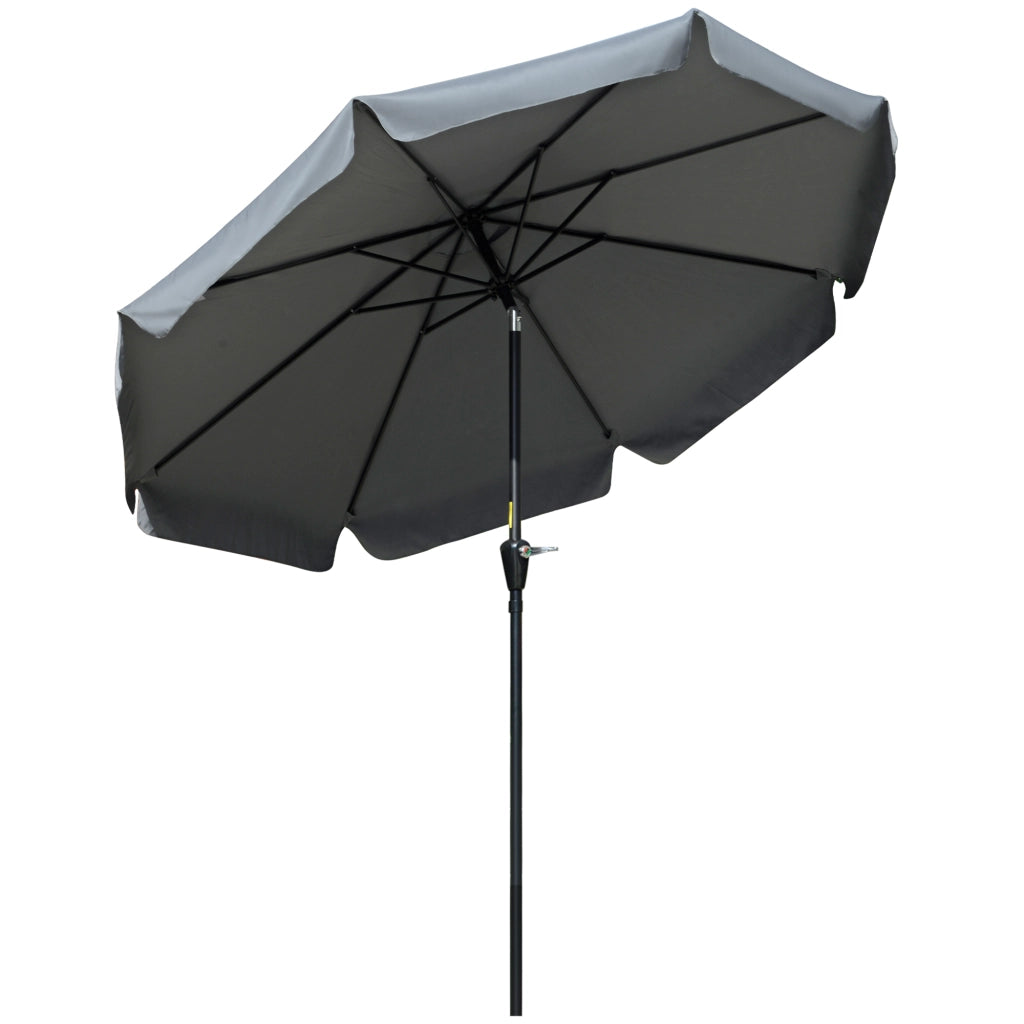 Ombrellone da giardino ¨C zephmum ¨C grigio alluminio ?266x250 cm