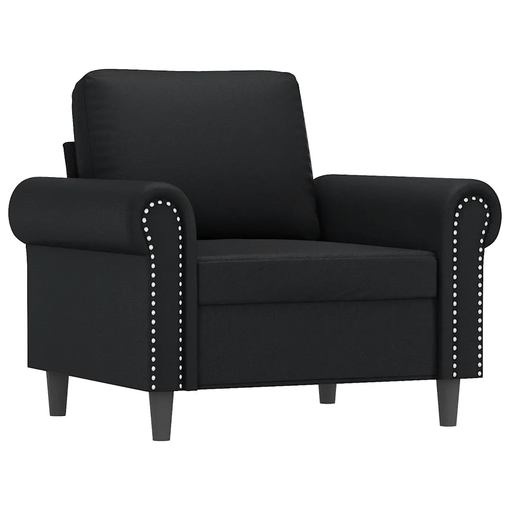 Poltrona Nera 60 cm in Similpellecod mxl 107238