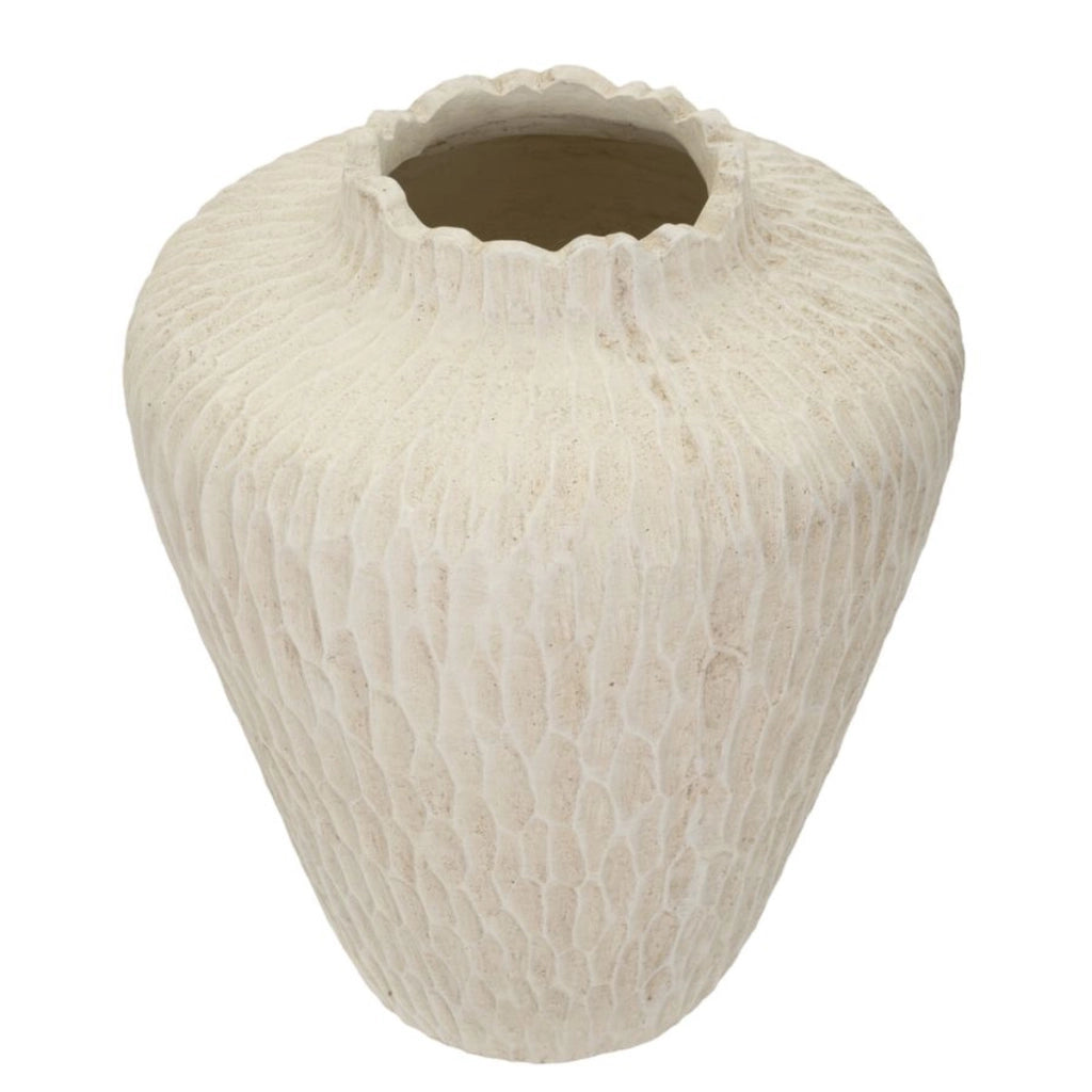 Vaso Decorativo VKH823, Beige, Poliresina, 32x32x40 cm