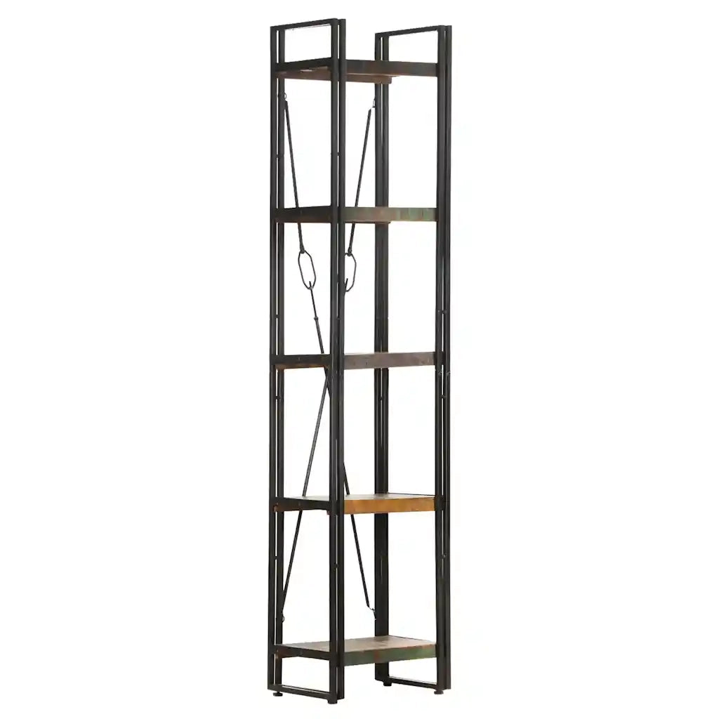 Libreria a 5 Ripiani 40x30x180cm in Massello di Recupero 320629