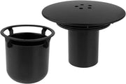 Hose di scarico doccia - Protezione scarico doccia - Regolazione flusso acqua doccia - Disegno top rimovibile - 90 mm di diametro - Nero
