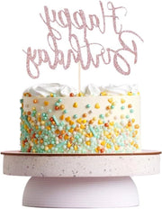 Decorazione per torta con glitter a mano - Natale - Rosé d'oro