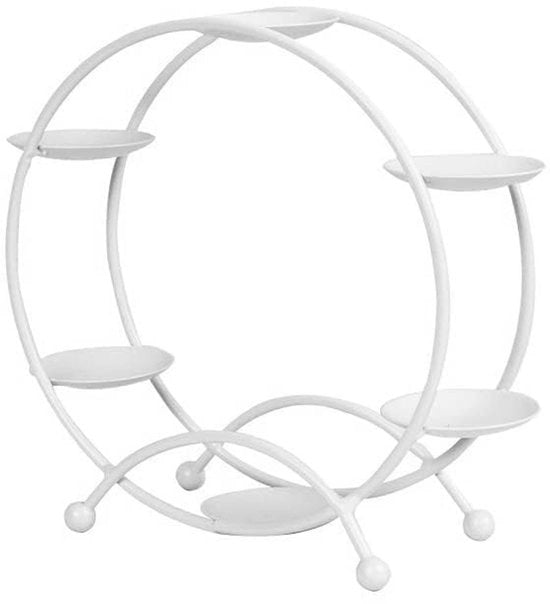 Tavolo Rotante per Cupcake - Etagere per Dessert - Piatto di Servizio per Dolci - Supporto in Metallo - Struttura Stabile - Design Liscio e Arredato - Tavolo per Dessert