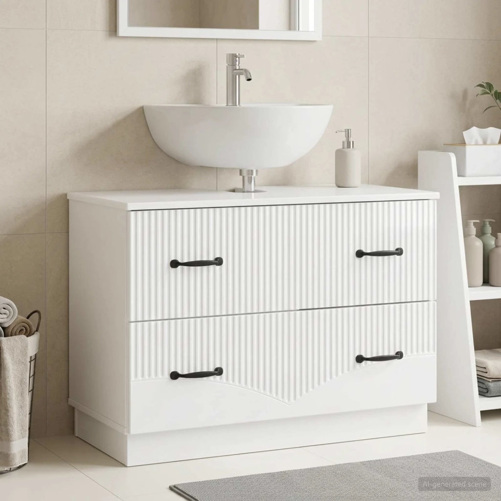 Armadio per Lavabo da Bagno HOORN Bianco Lucido 82 x 41 x 56 cm 897239