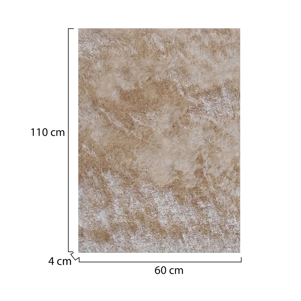 Lateleha, Tappeto Altezza Pelo 35 mm 100% Poliestere, 110x60 cm Bianco Latte