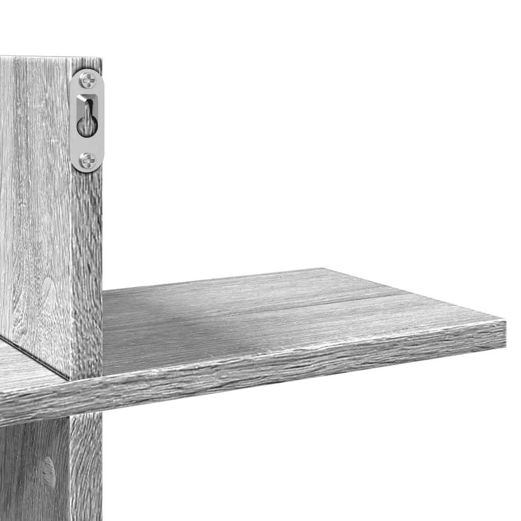 Mensola a Muro Grigio Sonoma 124,5x18x60,5 cm in Truciolato 853268
