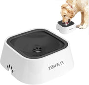 Ciotola per cani senza schizzi con disco galleggiante, 1,5 l, beva lentamente, anti-superamento, anti-impacco, senza residui, ciotola per acqua per cani, gatti, cuccioli e gattini, azzurro cielo (grigio cenere)