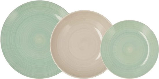 Set di piatti e tazze per tavola da pranzo in ceramica ecologica