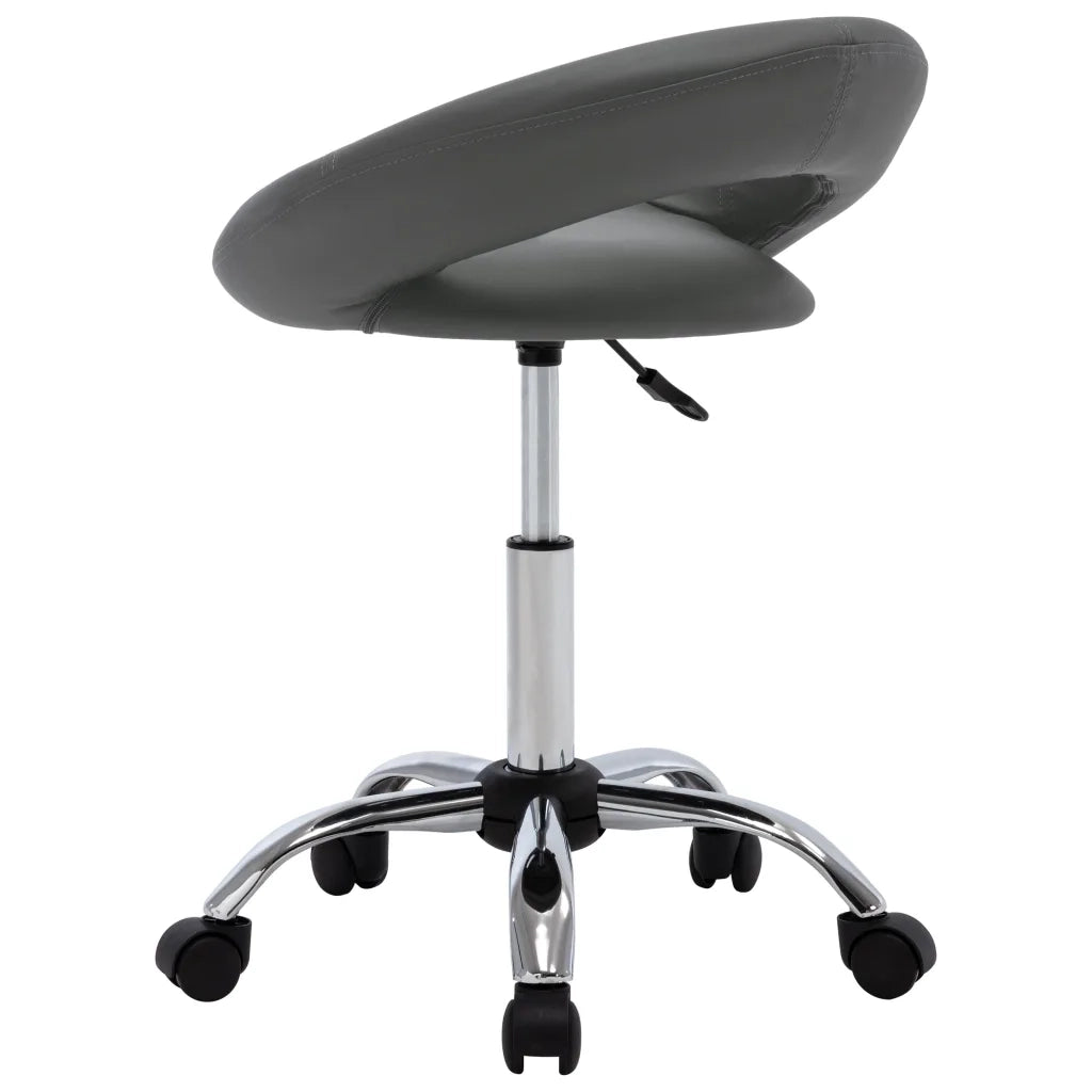 Sedia da Pranzo Girevole Grigia in Similpelle cod mxl 31618