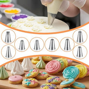 Set di Spatole Professionali per Fiori - 10 Stuks Acciaio Inossidabile - Attrezzatura Decorativa - Per Fiori/Stelle/Racemi - Regali per Pasticceri - Utilizzo Versatile - Punzoni per Piping
