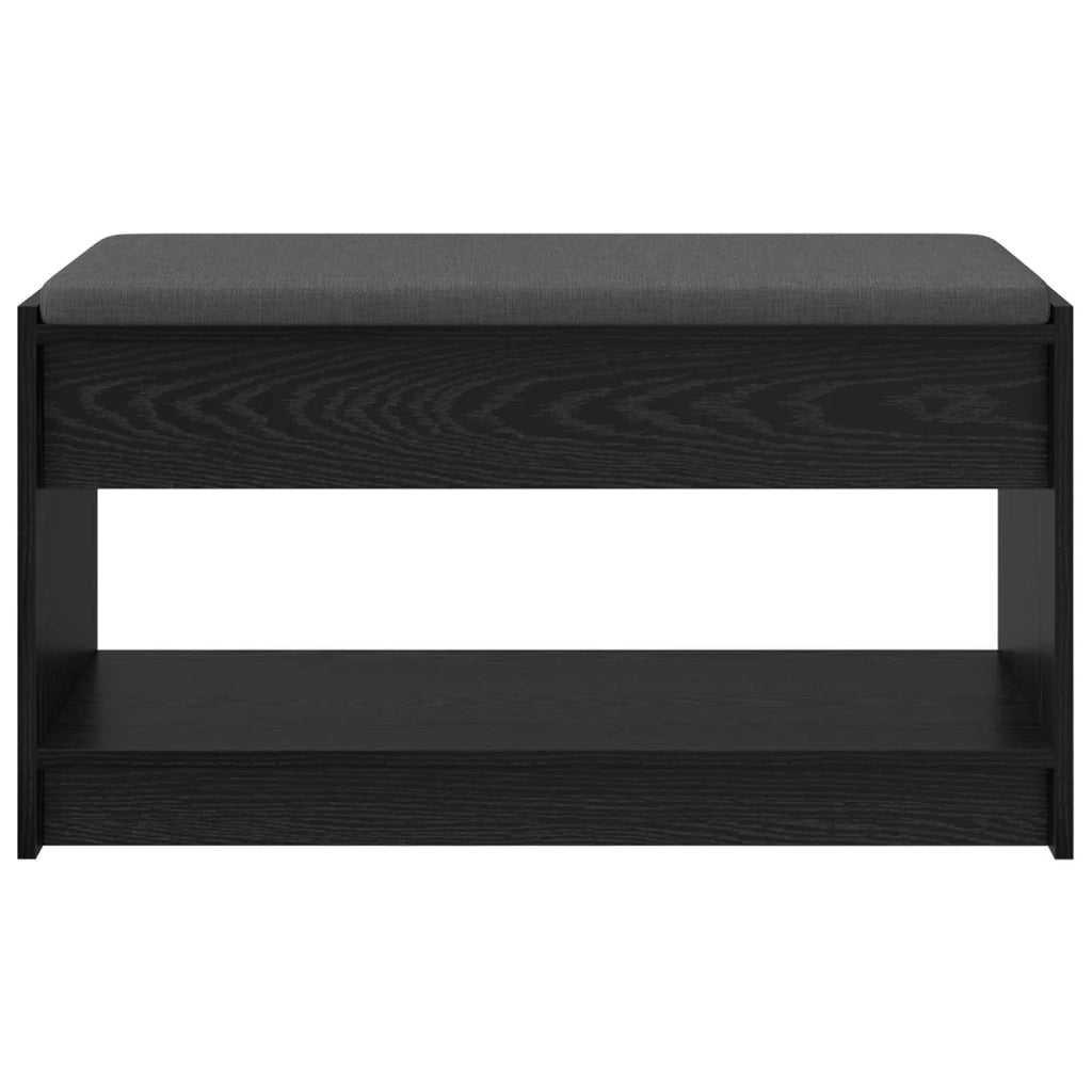 Panca per ingresso con cuscino Rovere Nero 83 x 38 x 45 cm 891577
