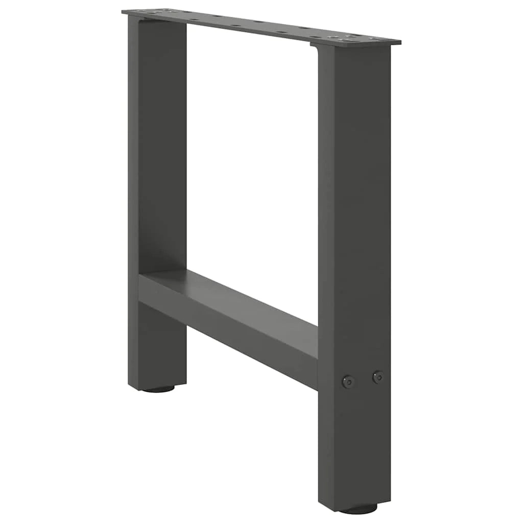 Set di 2 gambe per tavolino da caffè moderne quadrate regolabili 60 x 43 cm in acciaio antracite 02_0057526