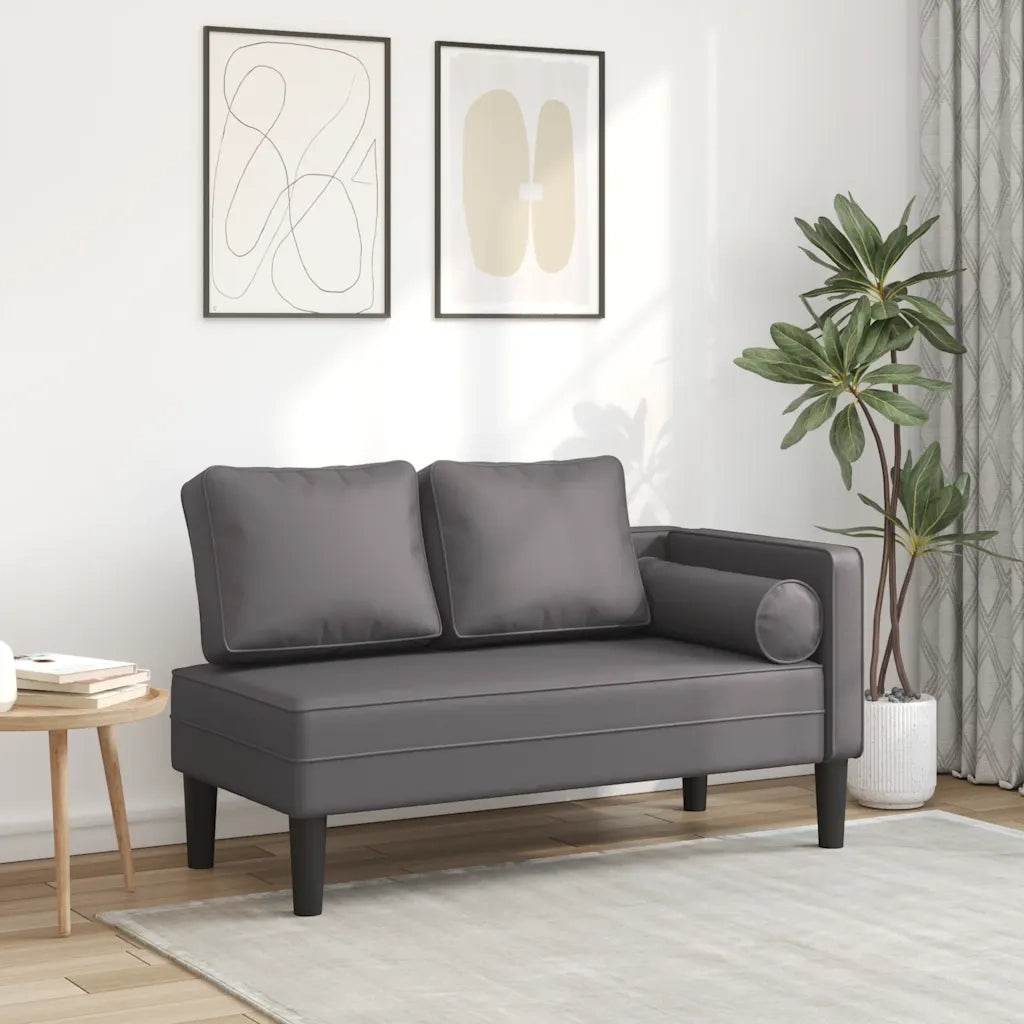 Sdraio con Cuscini Grigio in Similpelle CFW2978805