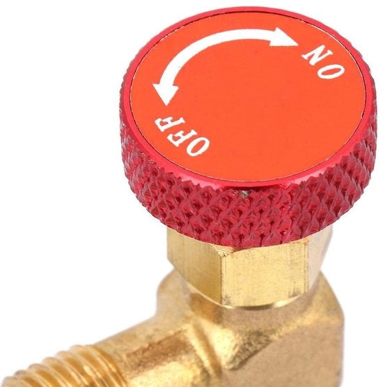 Regolatore di flusso per porte - Adattatore in rame - 1/4 pollici - 5/16 pollici - Valvola di sicurezza per R410A - Adatto per climatizzatori...