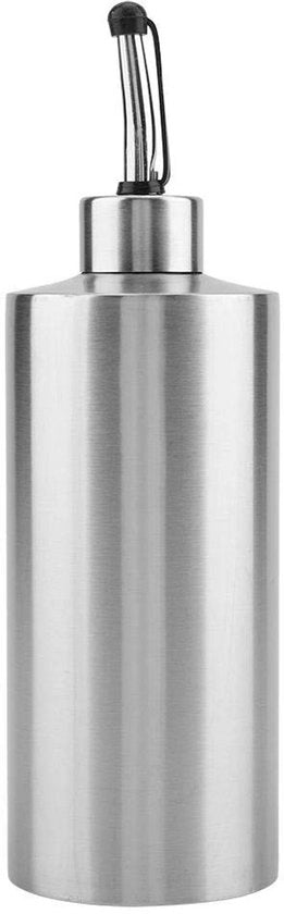 Dispensatore di olio e aceto 550 ml in acciaio inossidabile - Dispensatore di olio e aceto - Sostenibile - Bocchetta antilek - Coperchio con chiusura stoviglie - Peso leggero 212 gr - Contenitore di olio