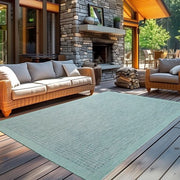 Tappeto per esterno Resistente alle intemperie 160 x 230 cm - Tessuto piatto - Polipropilene - Tappeto per giardino/patio - Avviso di sicurezza - Duraturo - Tappeto per giardino