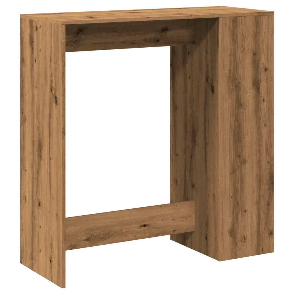 Tavolo Bar con Rastrelliera Rovere 101x40x103,5 cm Multistrato