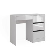 Vicco Scrivania Bianco lucido 90 x 40 cm con cassetti