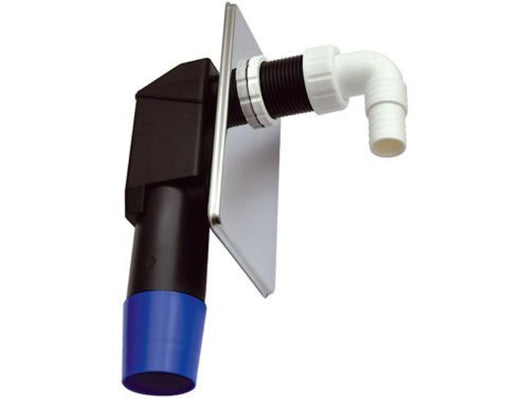 Sifone di carico per lavatrice con piastra in acciaio inox