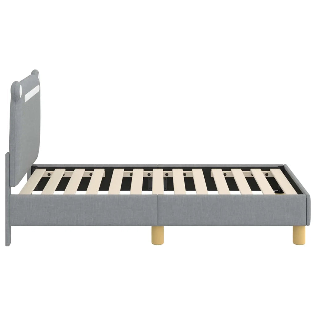 Struttura letto per bambini con testata Grigio chiaro Tessuto 42011204