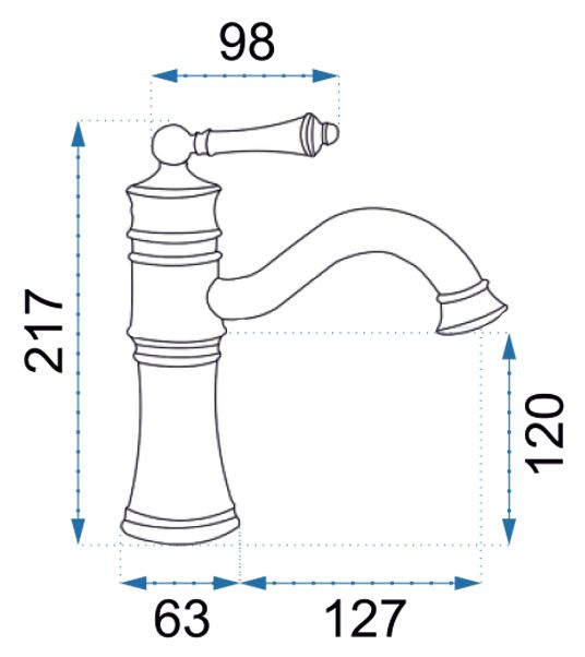 Rubinetto Da Bagno Rea Vintage Old Black Low