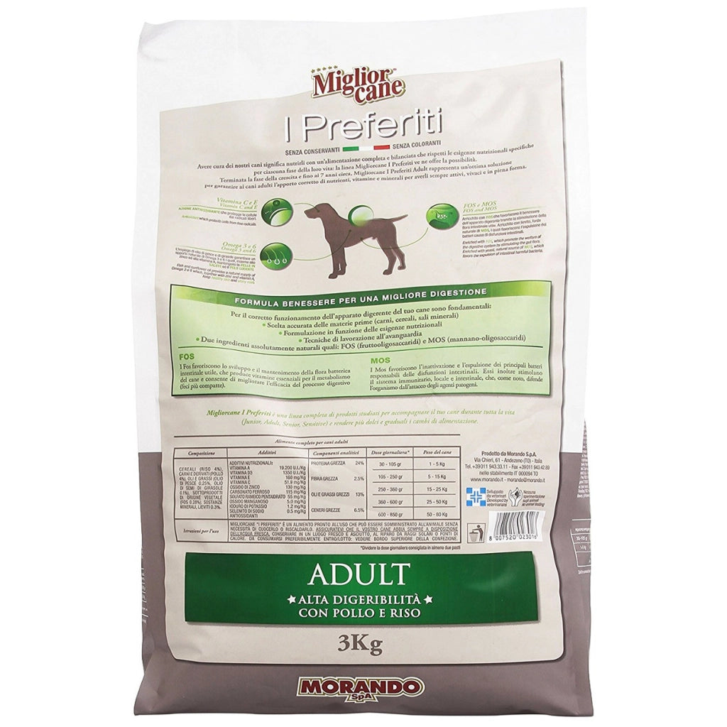 Morando migliorcane i preferiti croccantini per adulti multipack da 5 pacchi da 3 kg ciascuno