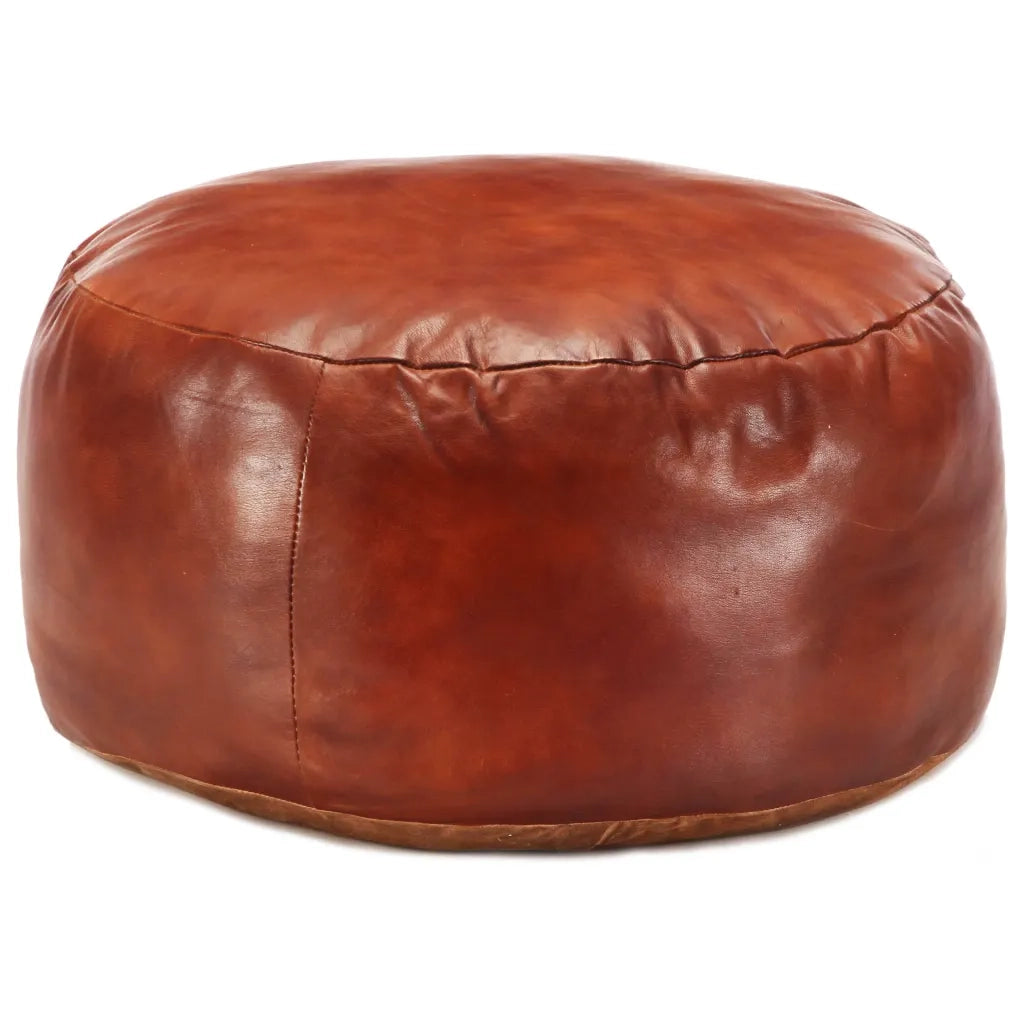 Pouf Tanno 60x30 cm in Vera Pelle di Capracod mxl 82243